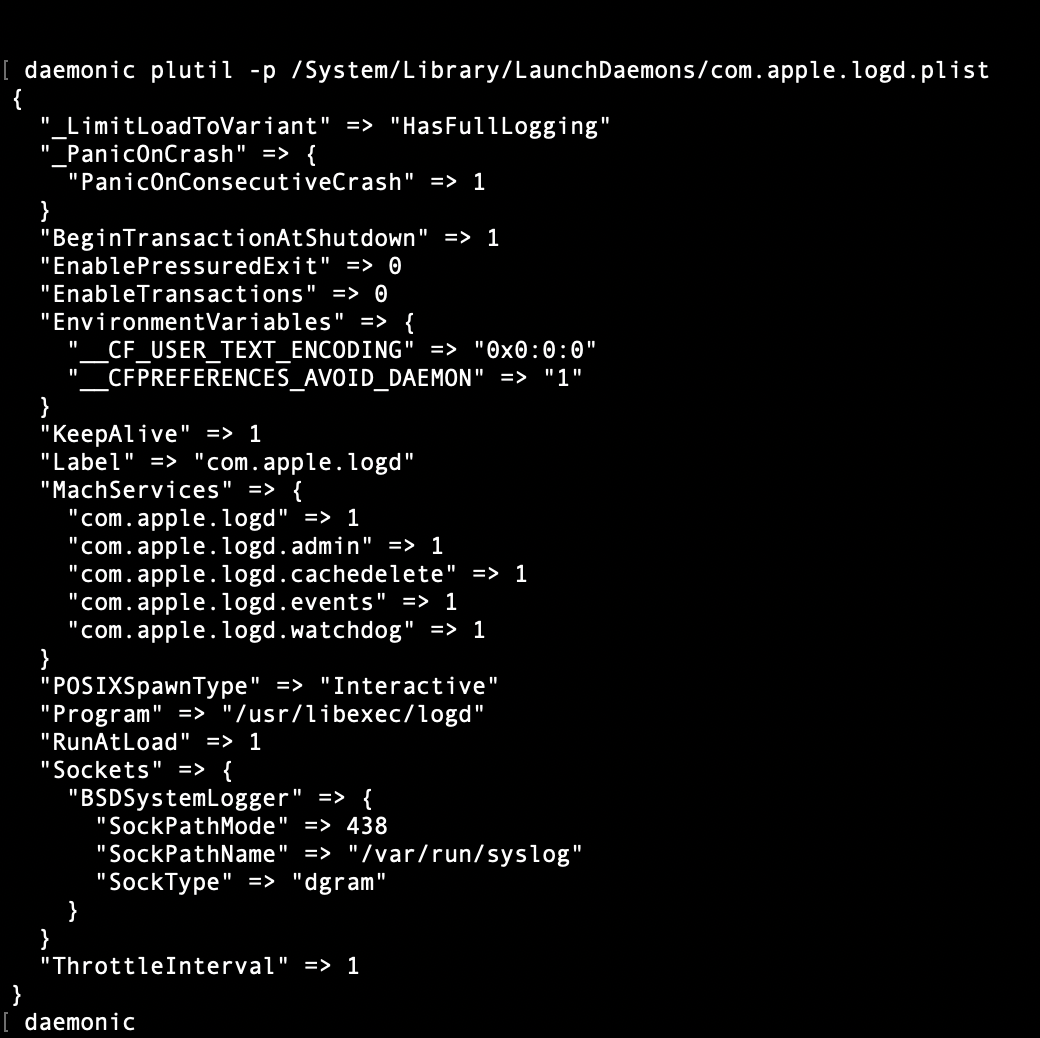 logd plist